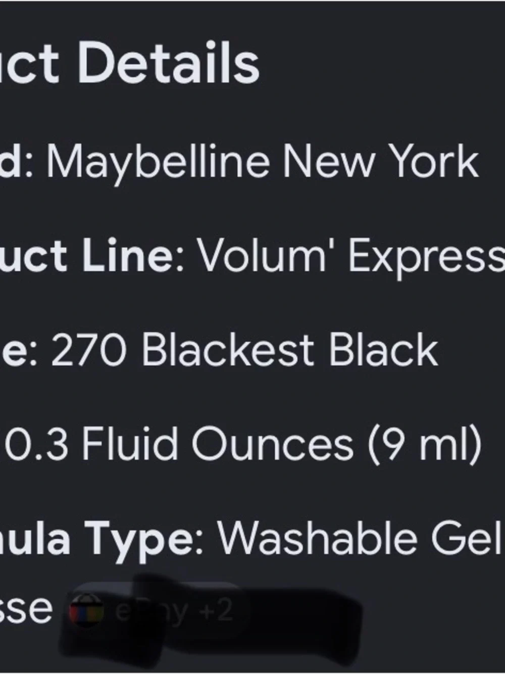 Maybelline The Mega Plush Volum' Express Mascara - Blackest Black